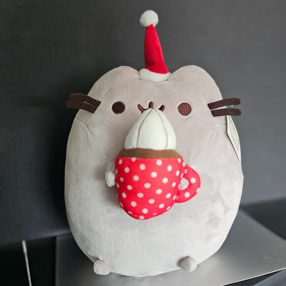 New Gund Pusheen with Hot Chocolate 10" Plushie - Picture 1 of 6